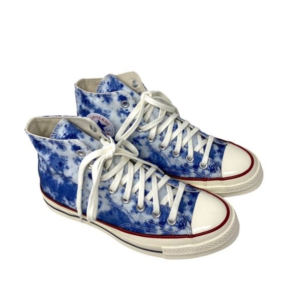Converse Chuck Taylor High Canvas Blue Women Sneakers Custom 165814C-BLUE/WHITE - Picture 6 of 10